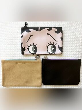 IPSY Betty Boop Makeup Bag Bundle Lot of 3 Cosmetic Travel Pouches